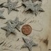 Glass Glitter Stars S I L V E R dozen