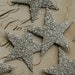 PICK YOUR COLOR Large Glass Glitter Stars 8 count