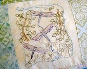 Blue Dragonfly Hand Embroidery PDF Pattern Instant Download