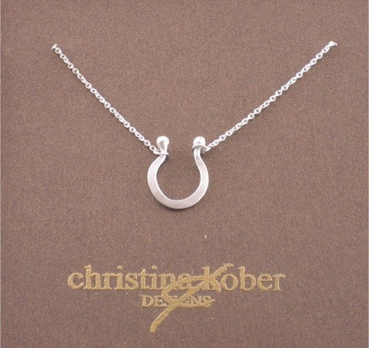 Sterling Silver Horseshoe Pendant By Christinakober On Etsy
