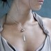 never settle for anything less than butterflies - 18" sterling silver fortune cookie lariat with fortune message in front