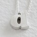 d - sterling silver block letter initial necklace