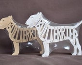 Bull Terrier Dog Puzzle Wooden Toy Hand Cut with Scroll Saw
