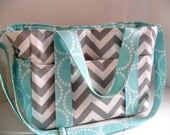 Custom Made Extra Large Diaper bag Made of Chevron Fabric / You Pick Colors