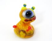Lampwork Monster - Yellow Nightmare