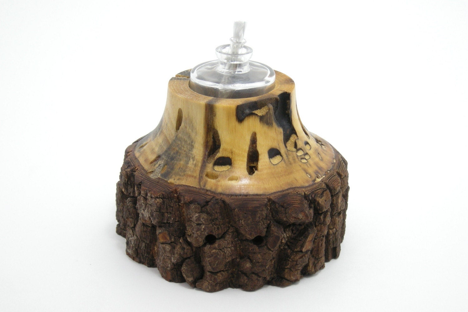 Rustic Wood Oil Candle