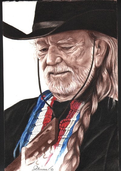 Willie Nelson no.3 by essenceofus on Etsy