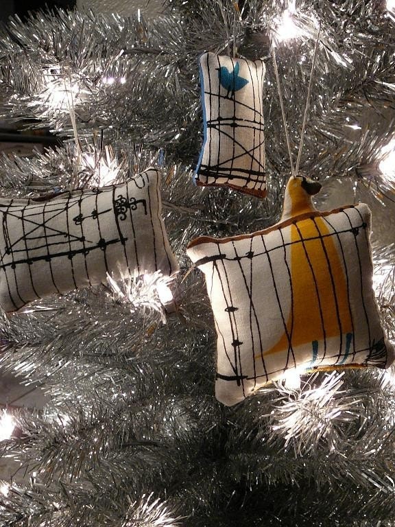 Birds and Birdcages Ornaments 