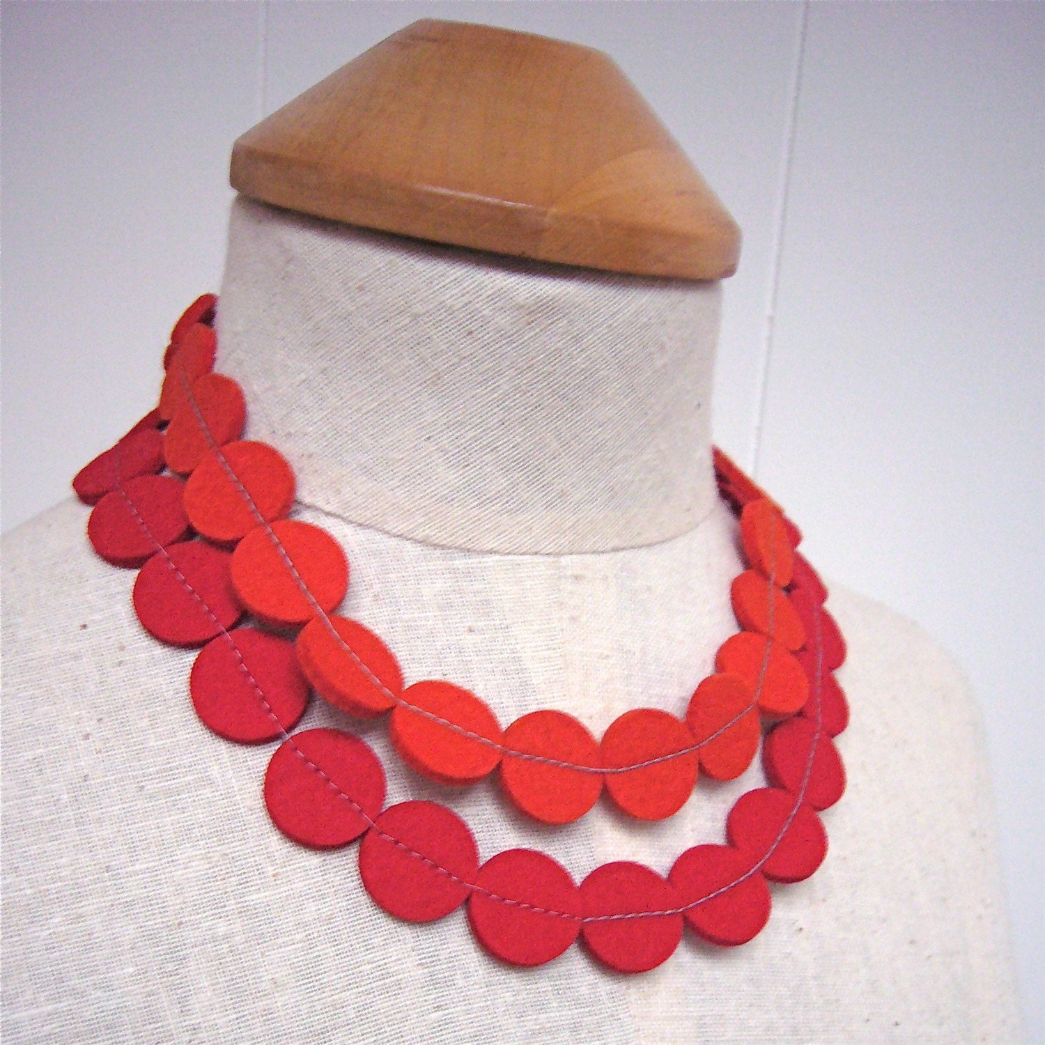 Felt coin necklace