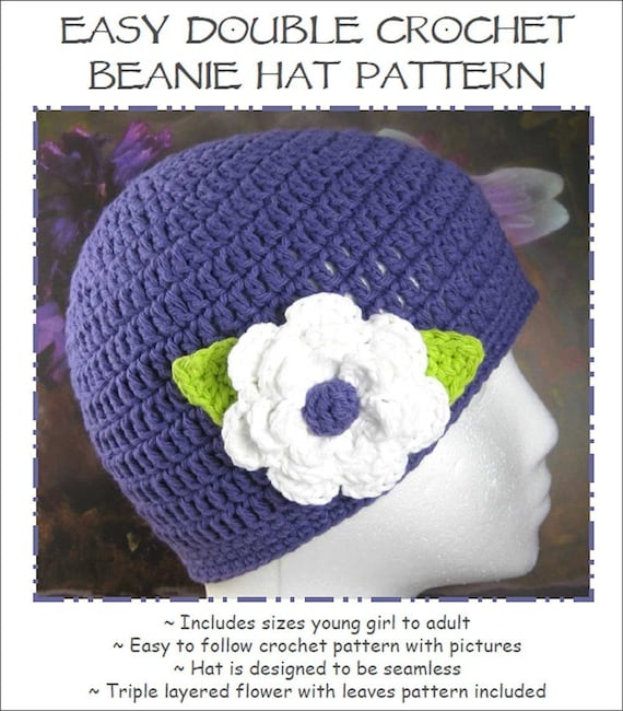 Easy Double Crochet Beanie Hat with Triple by ...