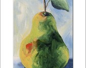 SALE--- The Pear Chronicles 010  4 x 6 Original on Gallery Wrapped Canvas by Torrie Smiley