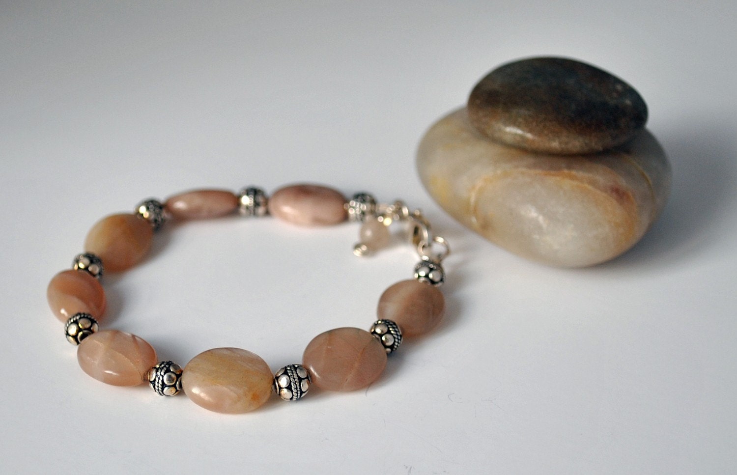 40% OFF - avalon bracelet - shimmering feldspar and bali sterling