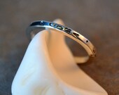 skinny ring II - sterling silver and vertical letters with two names