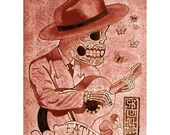 Father Guitar Playing Sugar Skull
