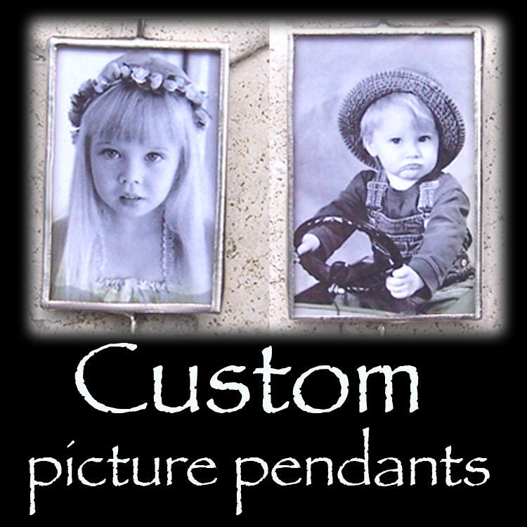 Holiday christmas personlized custom photo solder memory glass art pendant charm necklace Mom wedding shower baby birthday -FREE SHIP US