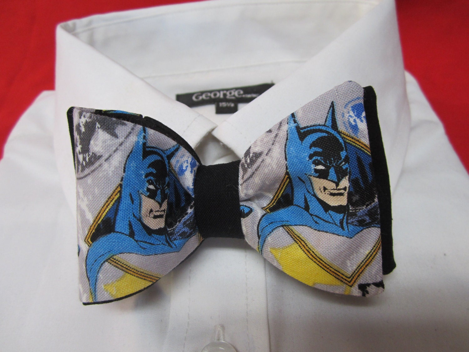 Batman's face bow tie
