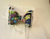 Bow tie with Superman and Clark Kent comics fabric