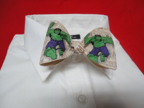 Bow Tie made with Hulk fabric