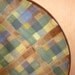 ceramic serving platter large pottery 15 1/2 inches plaid stoneware - ready to ship