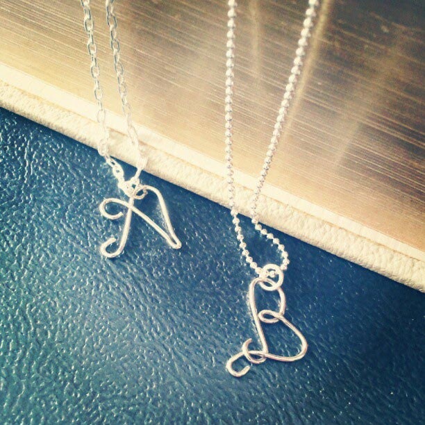 Silver Initial Necklace Personalized Letter Silver Pendant Alphabet A  - Z Stacking Bridesmaids Gift