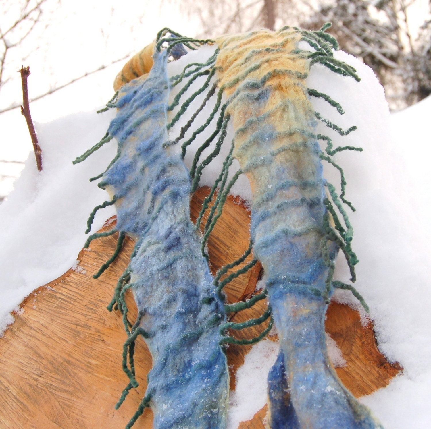 Handmade felted scarf