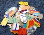 100 Lt. Brown Recycled - Hand Punched - Mini Jewelry Gift Tags - Light CARDBOARD BACK