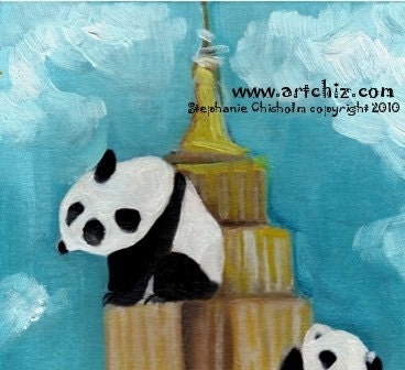 Empire Panda - Matted - Art Print