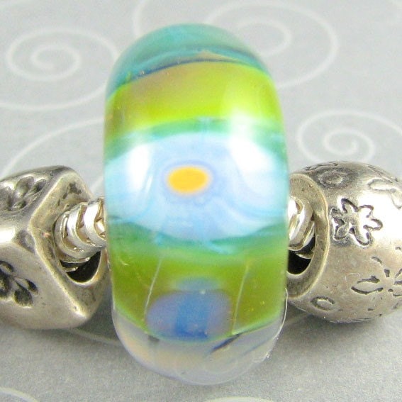 Stealthoscope -  European Charm Bracelet Style Sterling Silver Cored Lampwork Bead