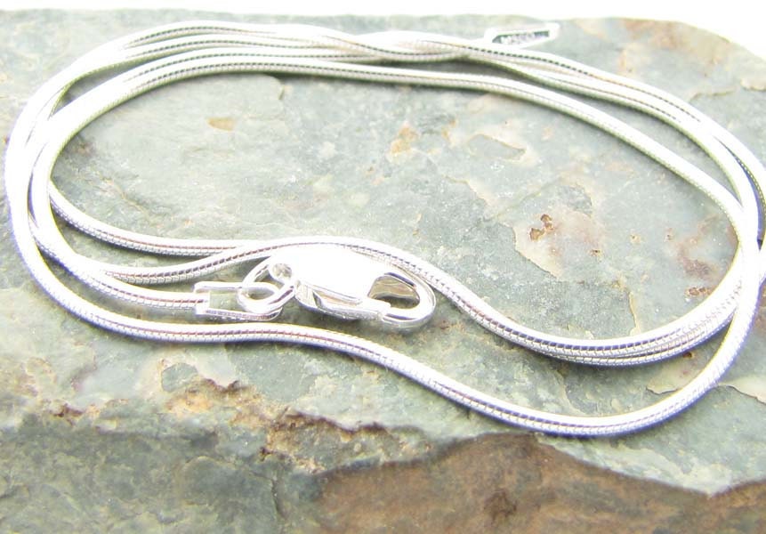 14 inch sterling silver snake chain necklace