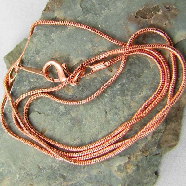 18 inch copper snake chain necklace