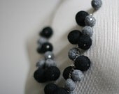 Granite - Felted Bead Necklace
