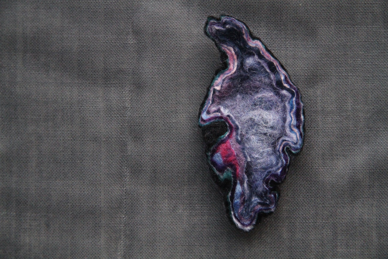 Geode Felt Brooch