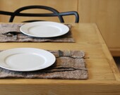 Black and Brown Felt Pocket Placemats