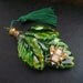FALL LEAF VESSEL, Jeweled Bug Perfume Bottle Pendant, Gorgeous Fall Colors, Decorative Glass