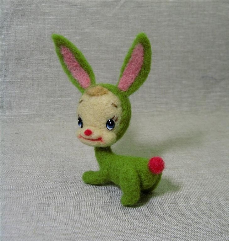 Green Retro Bunny  made to order