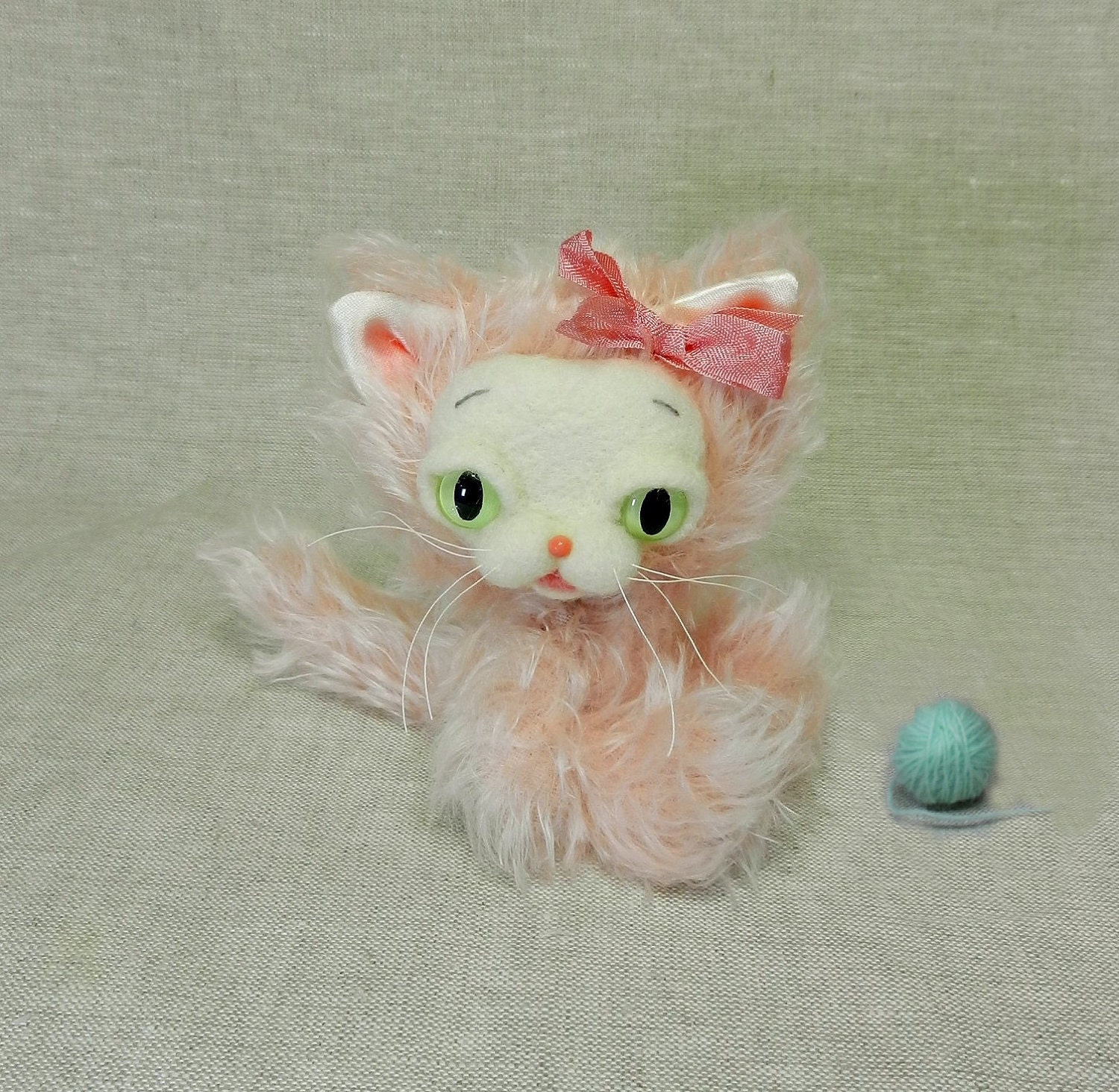 Coppelia the Pink Mohair Kitten