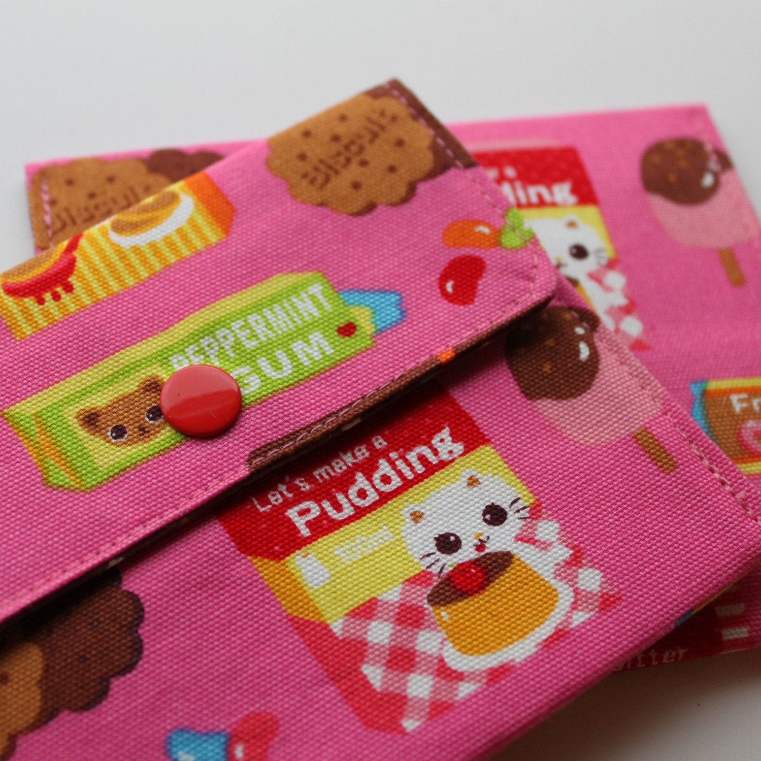 Snappy Card Holder - Candy Kitten and Chihuahua - Pink - New Fabric