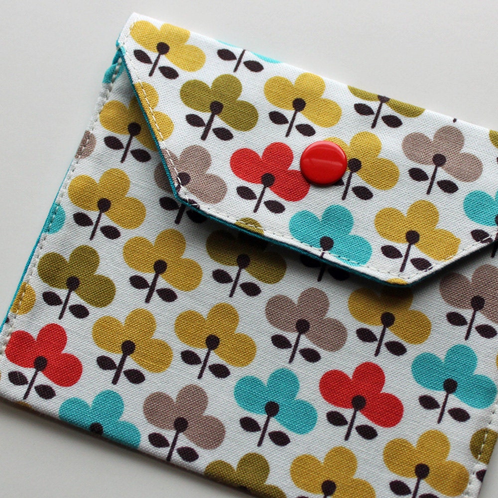 Snappy Card Holder - Flowers - New Fabric