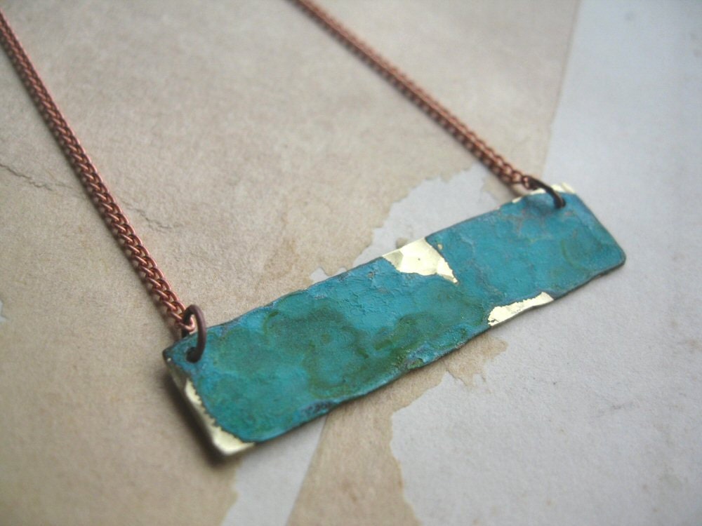 Parallel Brass Necklace
