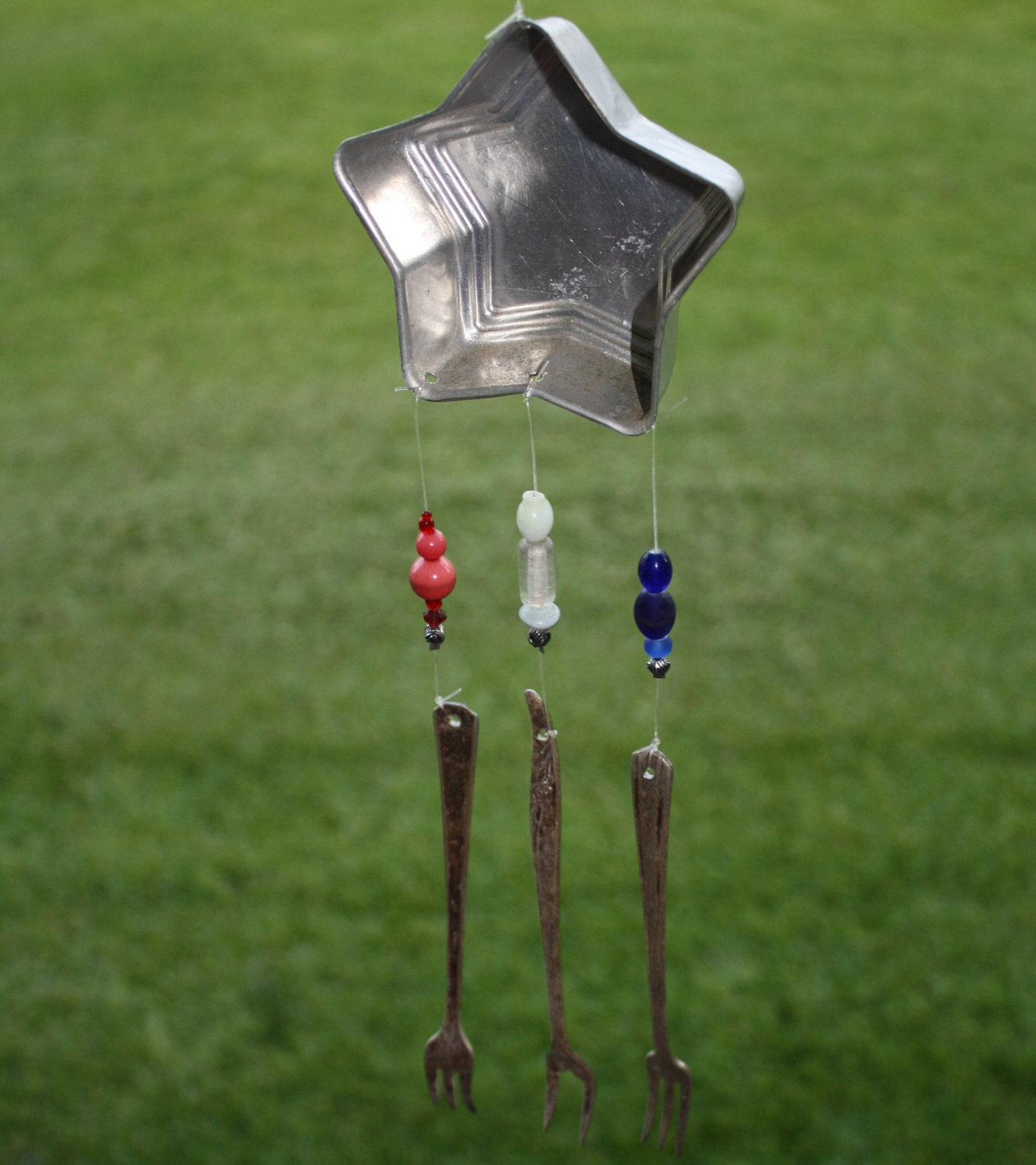 Patriotic Silverplate Spoon Wind Chime