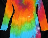 Over the Rainbow Tye Dye Ruffle Dress 12 mos, 18 mos 2T, 4T,6  and 8