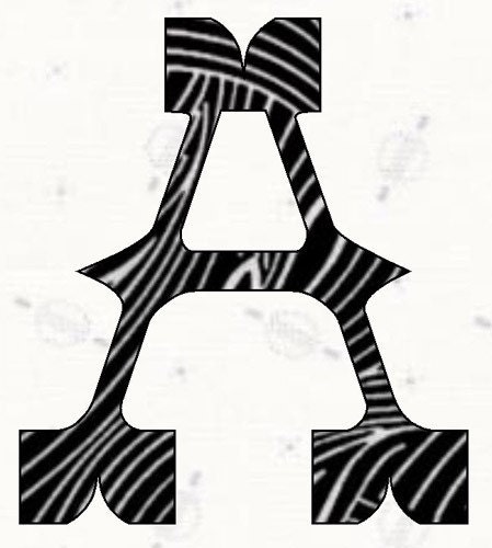 Printable alphabet letter stencils: Western Font in Pdf
