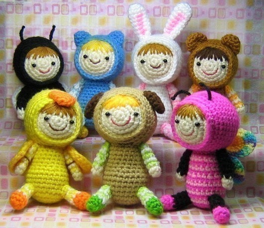 Amigurumi Costume Party - Crochet Pattern - PDF