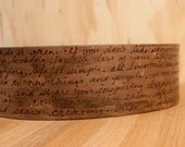 Leather Guitar Strap - Antique Black - Personalized Smokey Pattern
