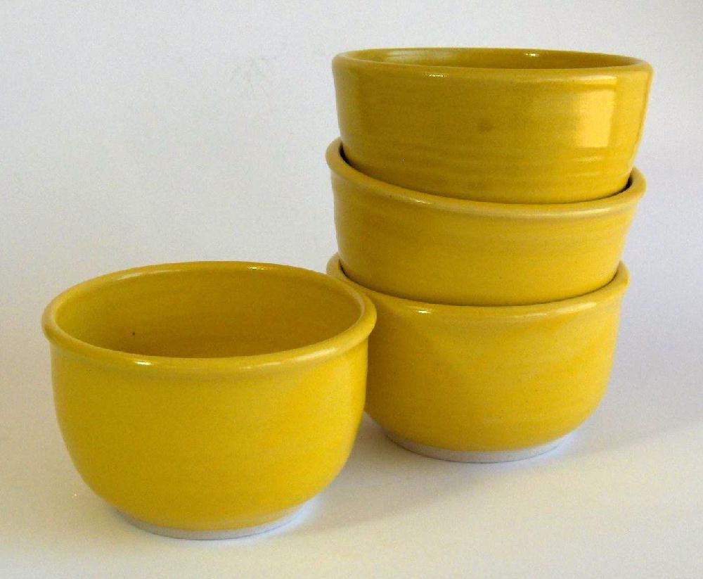 Custard Bowl Set - Yellow Glaze