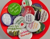 GROW Series Local Food/Veggie/Garden Slogan MAGNETs- set of 48
