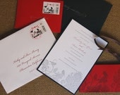 SAMPLE - Wedding Invitation - LETTERPRESS - Love Songs by Invited Ink