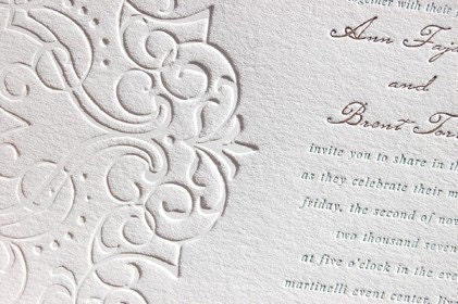 SAMPLE - Wedding Invitation - LETTERPRESS - The Event by Invited Ink