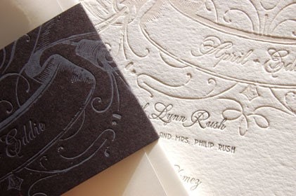 Letterpress Wedding Invitations - LETTERPRESS - Love Rocks - Set of 100 by Invited Ink