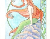 Mermaid Dreaming Notecard